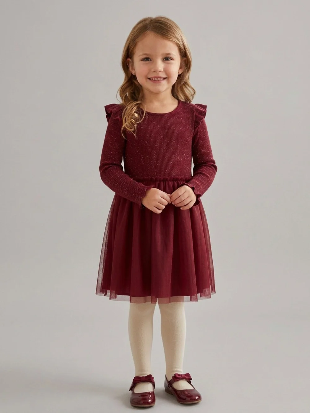 Old Navy Vibrant Red Ruffle Kids Dress